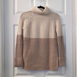 Intermix Cashmere Wool Blend Tan / Cream Sweater